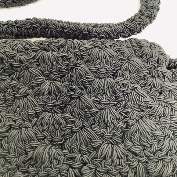 RODANA BLACK WEAVE BAG - Picture 3 of 7